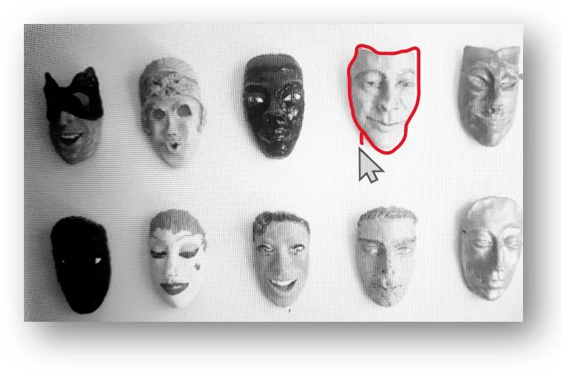 Illustration: The board of internalized characters and the internalized dictator self [courtesy of Sarit Shimshoni]