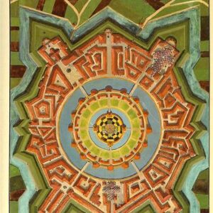 A drawing of a city AI-generated content may be incorrect.