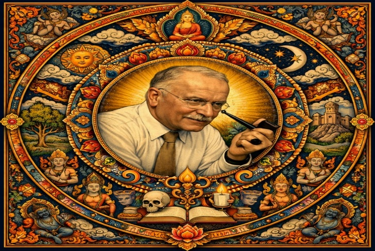 A painting of a person smoking a pipe