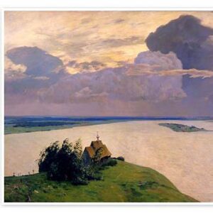 A house on a hill by a river AI-generated content may be incorrect.