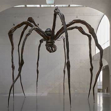 A large spider sculpture in a roomAI-generated content may be incorrect.